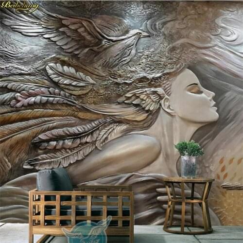 Beibehang Custom photo wallpaper mural European creative hand painted smoke rose background wall painting papel de parede