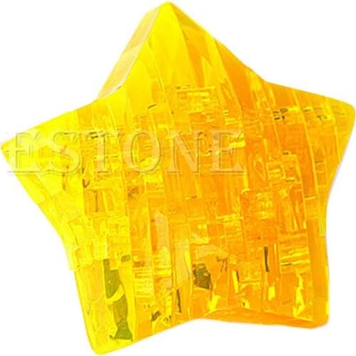 Hot 3D Star Shaped Crystal Puzzle Jigsaw Model Diy Intellectual Toy Gift Furnish