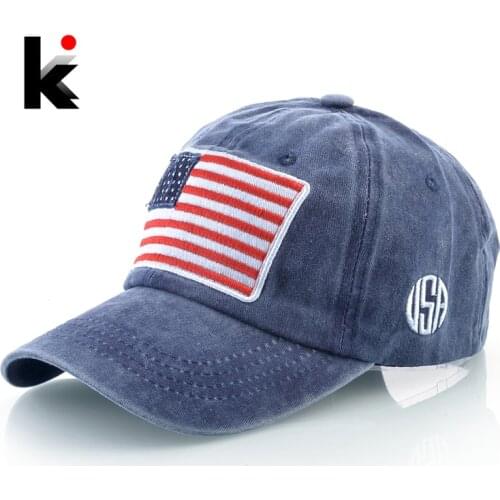 Mens Baseball Cap Embroidery Letter AMERICA Hats Fashion USA Flag Snapback Cotton Dad Hats Women Outdoor Visor Caps Adjustable