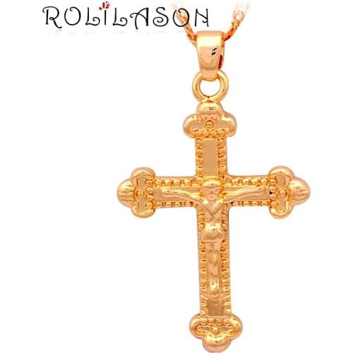 Classic designer Cross wholesale gold tone necklaces & pendants pentagram fashion jewelry LN251