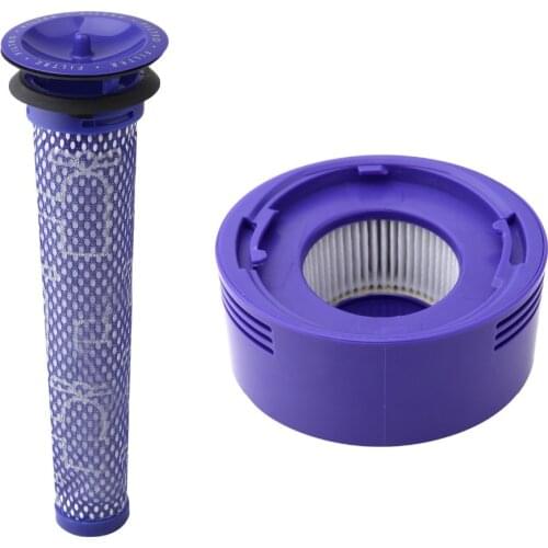 Pre Filter + HEPA Post-Filter kit for Dyson V7, V8 Vacuum, Replacement Pre-Filter (DY-96566101) and Post- Filter (DY-96747801)