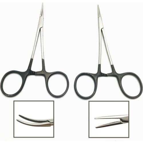 Straight curved head hemostatic forceps needle holder for pet hair clamp pliers
