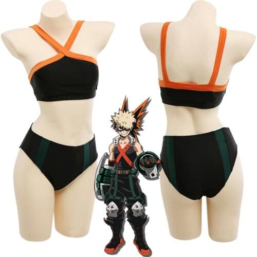 My Hero Academia Bakugou Katsuki Swimsuit Boku no Hero Academia One-piece Swimwear Swimming Suit Cosplay Outfits For Women Girls