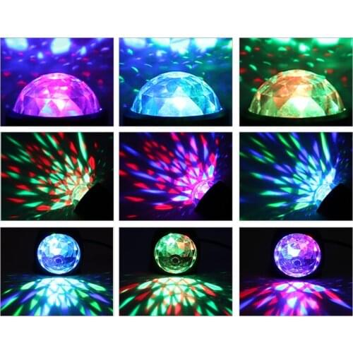 Mini Disco Ball Party Lights Strobe Light 3W LED Stage Lights For Home KTV DJ Party Rotating Effect Lamp