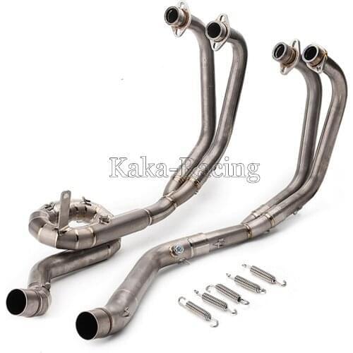 Motorcycle Exhaust Full System Silecner Titanium Alloy Front link mid Pipe Slip on for Yamaha R3 R25 2014-2018 MT-03 2016-2018