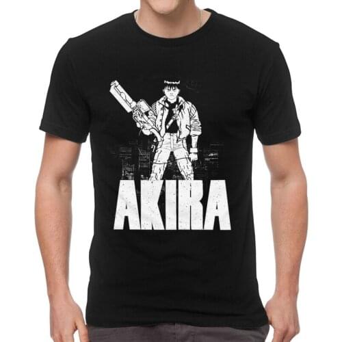 Neo Tokyo Akira T Shirts Men Short Sleeve Cotton T-shirt Anime Manga Shotaro Kaneda Tee Streetwear Tshirt Gift