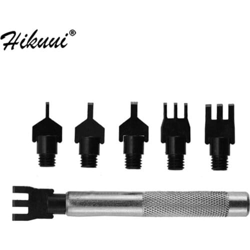 Leather Flat Punching Tool Set Replacement Prong Chisel Punch Hole Tool Leather Rope Weaving Chisel Flat Cutting Belt Craft Tool