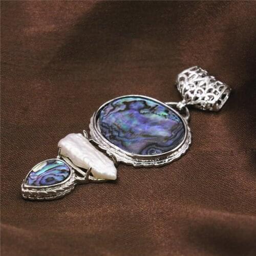 Natural Multicolor Abalone Shell Waterdrop Shape Fashion Jewelry Making Craft Gift for Women Necklace Pendant Y581 Free Shipping