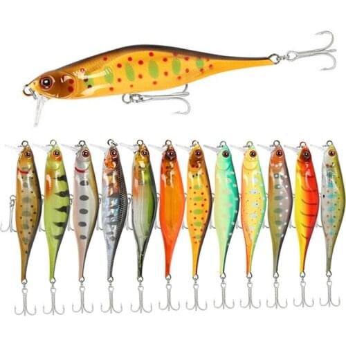 NEW 1PCS Hard Minnow Fishing Wobbler Lure Plastic Crankbait Topwater Pesca 10cm 12G Quality Hooks Fishing Tackle
