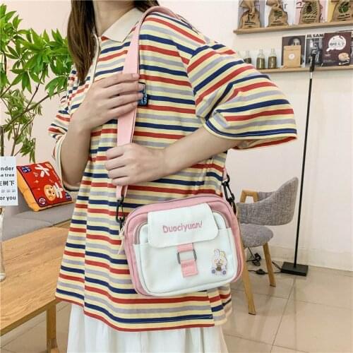 Casual Canvas Bag For Women Small Crossbody Bags Women Summer Fashion Mobile Phone Bag Purses Mini Shoulder Bag Bolsa Feminina
