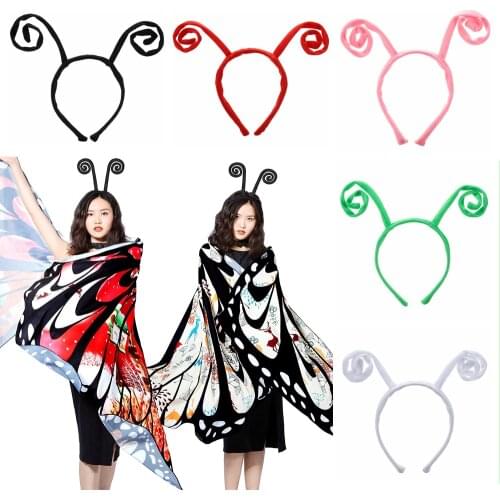 Halloween Ant Tentacles Hairbands Funny Antenna Headbands Butterfly Head Bands For Adult Kids Party Costumes Hair Accessories