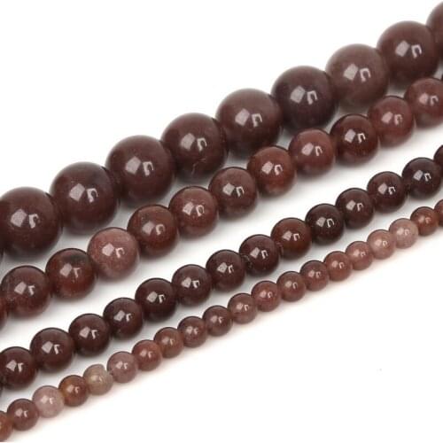 Most Popular Fashion 4mm 6mm 8mm 10mm Strawberry quartz Round Beads Natural 15'' For Necklace/Bracelet DIY