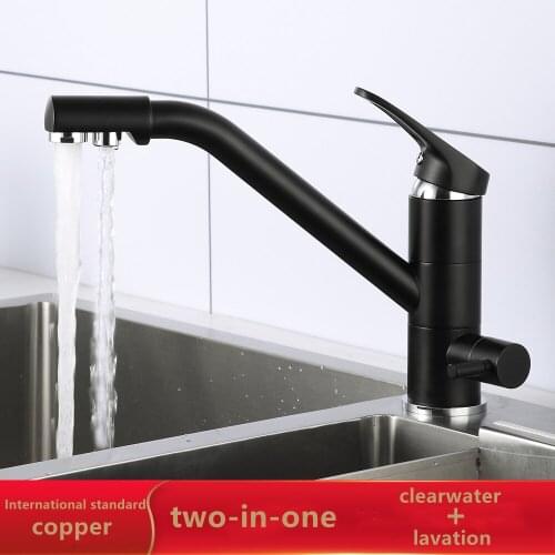 Filter Kitchen Faucets Deck Mounted Mixer Tap 360 Rotation with Water Purification Features Mixer Tap Crane For Kitchen