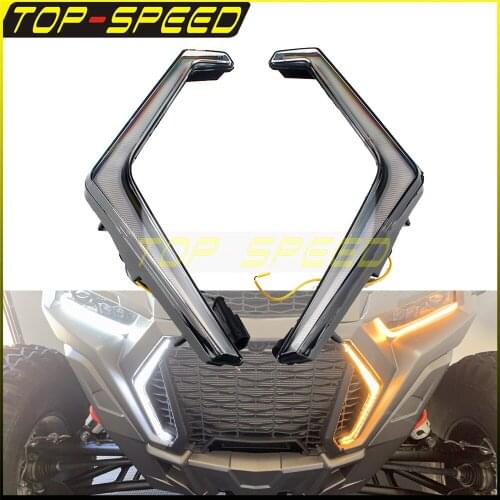 RZR LED Front Signature Turn Signal Fang Accent Running Lights For Polaris 2018 RZR XP TURBO S 2019 RZR XP TURBO RZR XP 1000