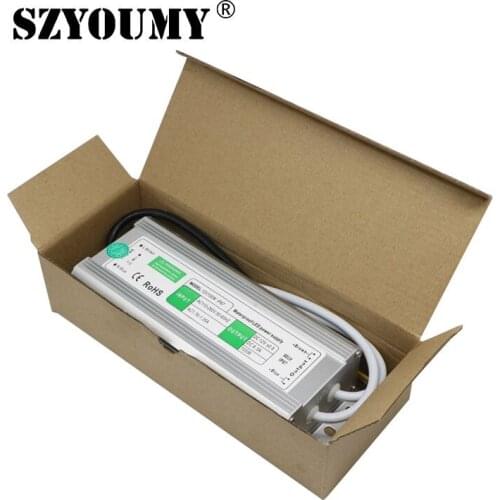 SZYOUMY DC 12V LED Power Supply 80W 100W Transformer Waterproof IP67 Driver for Outdoor Garden Landscape Strip Light