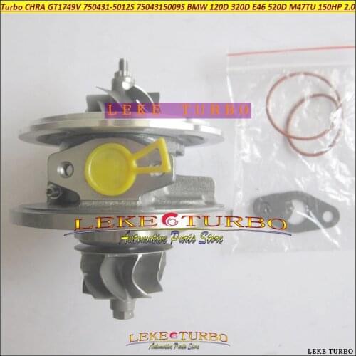 Turbo Cartridge CHRA Core GT1749V 750431-5012S 750431-5009S 750431 Turbocharger For BMW 120D 320D E46 520D M47TU OL 2.0L 150HP