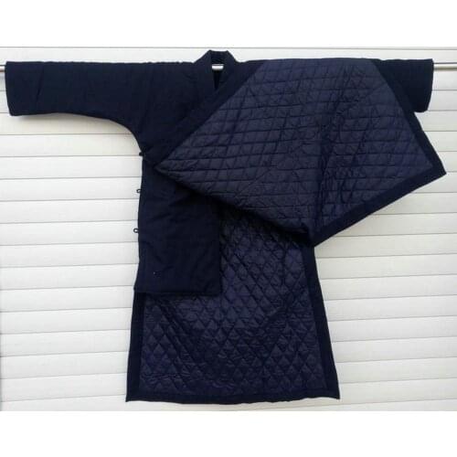 Unisex high quality Winter warm taoist robe suits clothing taoism gown uniforms coat blue