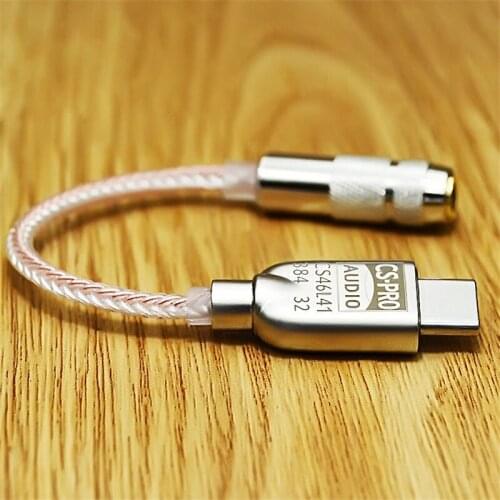 USB Type C To 3.5mm Jack Headphone Hifi Amplifier Audiophile Dac Audio Amp Mobile Phone Audiophile Adapter Audio Cable