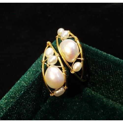 Lii Ji Baroque Pearl 925 Sterling Silver Geometry Hoop Earrings 2021 Trendy Fashion Women Jewelry For Gift