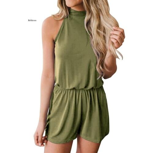 Woman Elegant Black Romper Jumpsuit Summer Clothes Sexy Club Bar Bodysuit Women Clothing Shorts