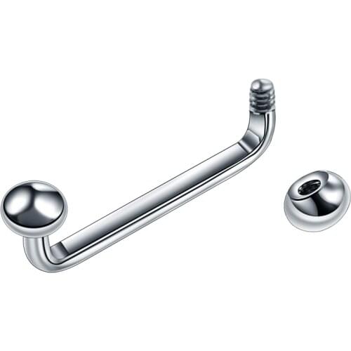 1PC G23 Titanium Piercings Internally Thread Ball Degree Surface Barbell Piercing Micro Dermal Anchor Piercinng Body Jewelry 14G