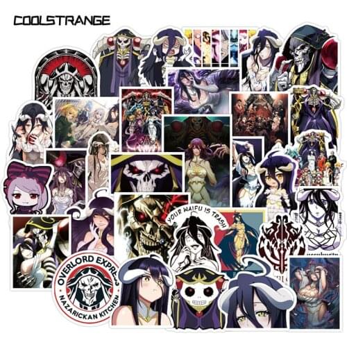 10/30/50Pcs Anime Overlord Graffiti Stickers For Toy Luggage Laptop Scrapbooking Stationery Diary Helmet Decal Suitcase Sticker