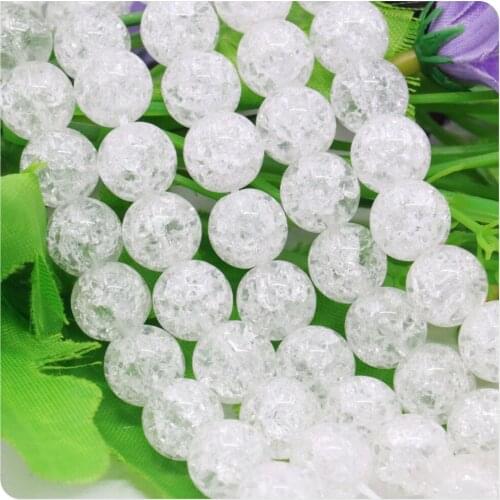 10mm Burst Round White Crystal Loose Beads DIY Jaspers Accessory For Necklace Bracelet Hand Mand Ornaments Jewelry Making Design