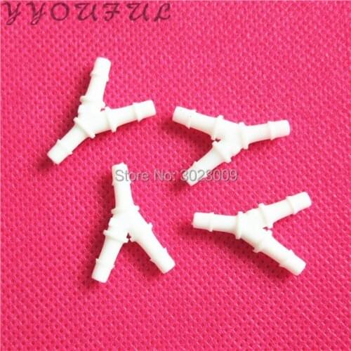 10pcs/lot eco solvent printer ink tube connector Y shape white color for Mimaki Roland Mutoh Xuli Allwin DX4 DX5 head 3X2MM