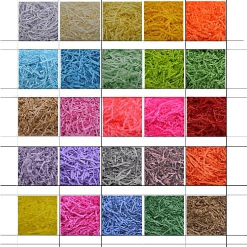 100g/bag Multicolor Craft Shredded Crinkle Paper Raffia Candy Box/Gift Box Filling Material Tissue Paper Filler Party Decoration