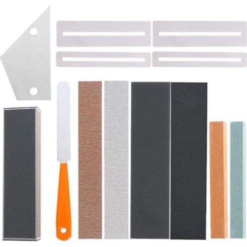 13Pcs Guitar Luthier Tools Guitar Fret File Guitar Fret Leveling Beam Fingerboard Guard Fret Rocker Guitar Accessories