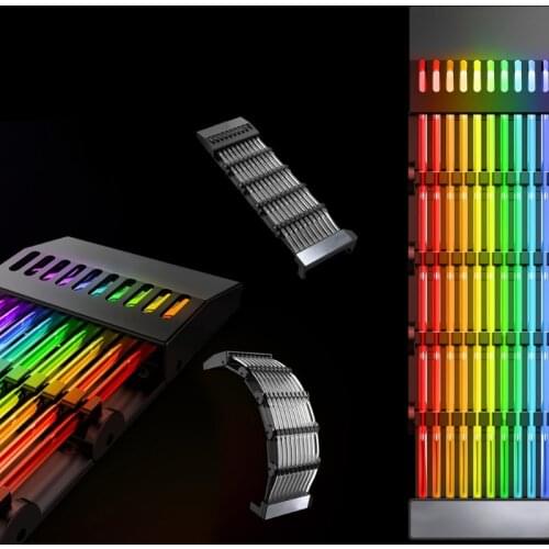 24 Pin RGB Light Extension Cable Rainbow Streamer PSU 5V 3-Pin ARGB Sync Power N84A