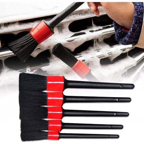 5pcs Car Detailing Brush Auto Cleaning Car Cleaning Detailing Set Dashboard Air Outlet Clean Brush Tools Car Wash Accessories