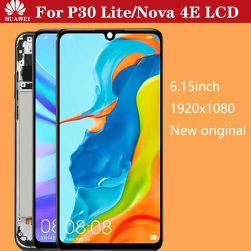 6.15 Original LCD Replacement For HUAWEI P30 Lite LCD Display Screen For HUAWEI P30 Lite Screen Frame Nova 4e MAR-LX1 LX2 AL01