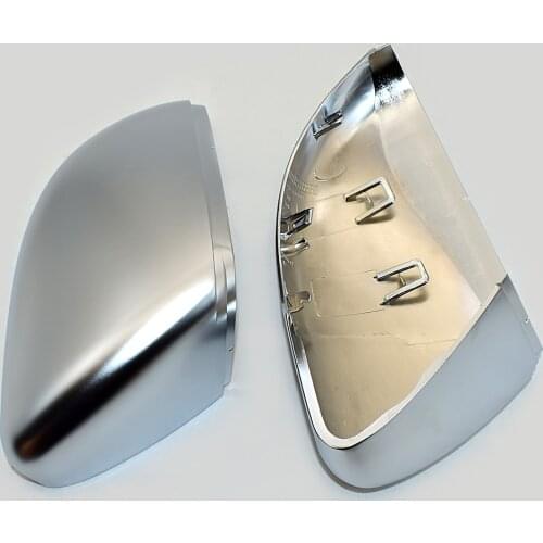 Anzulwang For Volkswagen VW Golf 6 MK6 Touran Matt Chrome Mirror Cover Silver Rearview Side Mirror Cap Housing