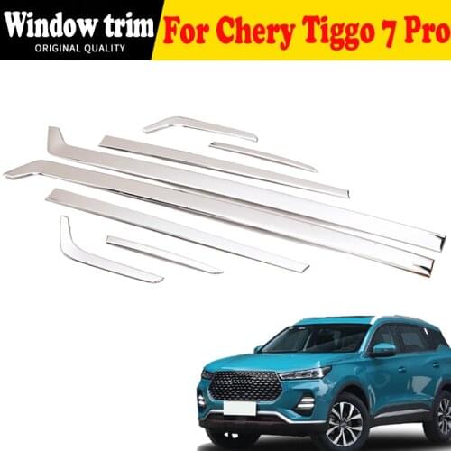 Stainless Steel Door Window Posts Cover Trim For Chery Tiggo 7 Pro 2020 2021 Car Accessories