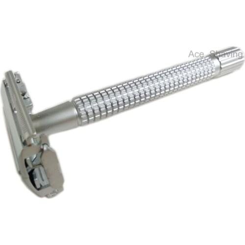 Long Handle Double Edge Safety Shaving Razor Beard de Blade Copper Metal Silver/Black/Gold Color Gift Box