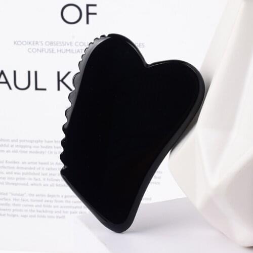 Black Bian Stone Gua Sha Body Massage Rose Pink Quartz Gua Sha Natural Stone Spiky Massager Tools