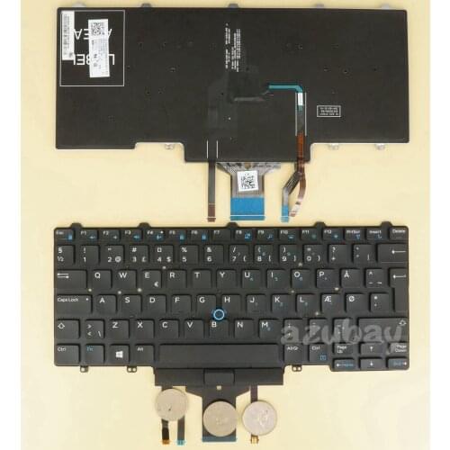 Danish Dansk DN Keyboard For Dell Latitude E5450 5450 E5470 5470 5480 5488 5490 5491 5495 E7450 E7470 7480 7490 06C1VG, Backlit