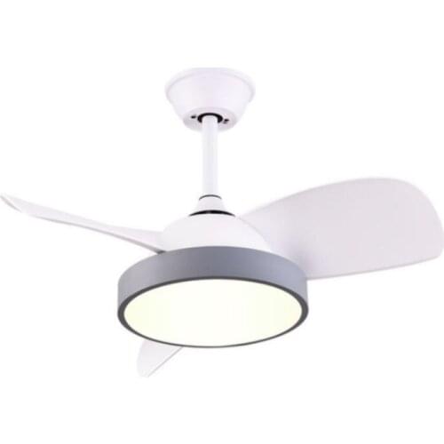 28 Inch Child Ceiling Fan Lamp With Macaroons Colorful Light 3 Blades Dimming Changeable Remote Control 110V 220V F-1014
