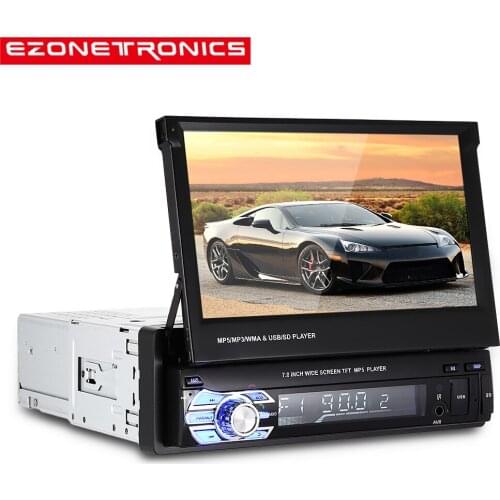 Ezonetronics 7 inch slip down 1DIN Car Stereo FM only Bluetooth MP3 MP4 Player with USB SD