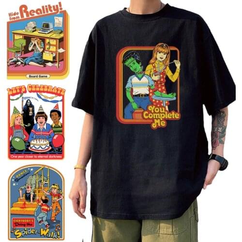 Satan Horror T Shirt You Complete Me Demon Death Scary Evil Tee Men Satanism Alien Grim Reaper Satanist Graphic Tops Ropa Hombre