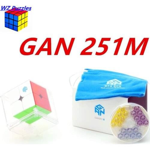 GAN 251 M 2x2 magnetic Magic cube stickerless 2x2x2 Stickerd GAN251 M Speed Cube GAN251M puzzle cubo magico gans Educational Toy