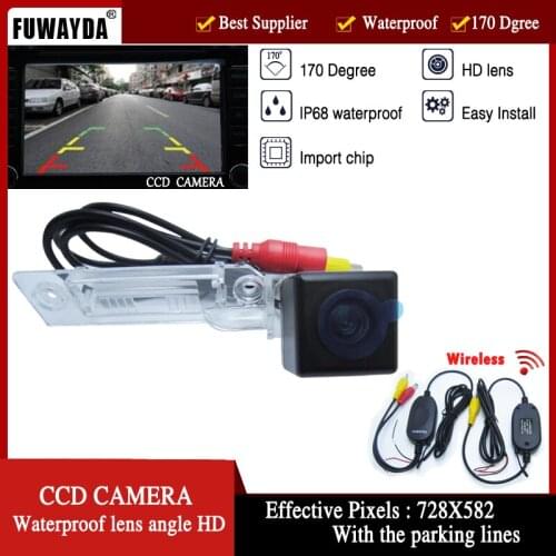FUWAYDA Rearview Camera 520 lines 170 wide view angle waterproof Car Auto car Camera Reverse Backup License Plate Camera for VW
