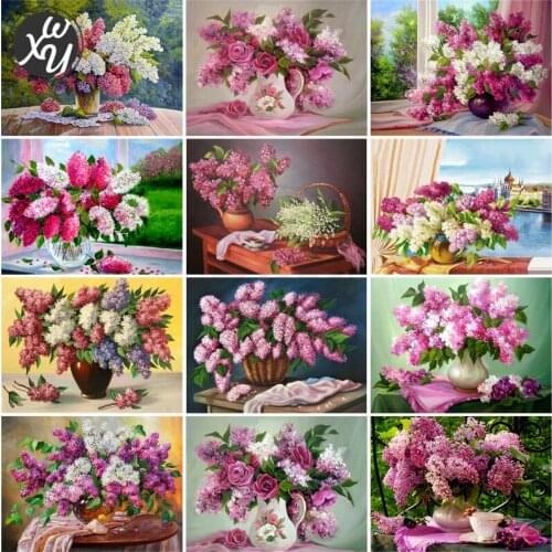 Flower In A Vase Diamond Mosaic 5D Diy Diamond Painting Cross Stitch Diamond Embroidery Needlework Round Square Drill Home Decor
