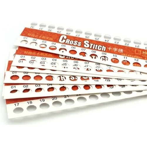 10pcs 01~32 holes thread pad paper floss organizer plate sheet for cross x stitching sewing DIY tool craft needlework set plus