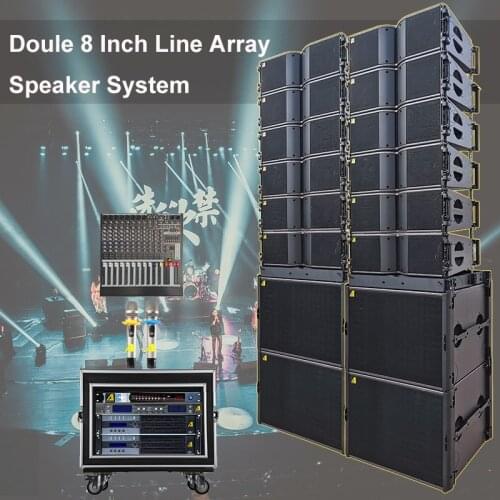 KR 208 KTV audio dual 8-inch set line array speaker K song empty box high-power conference box outdoor concert audio system