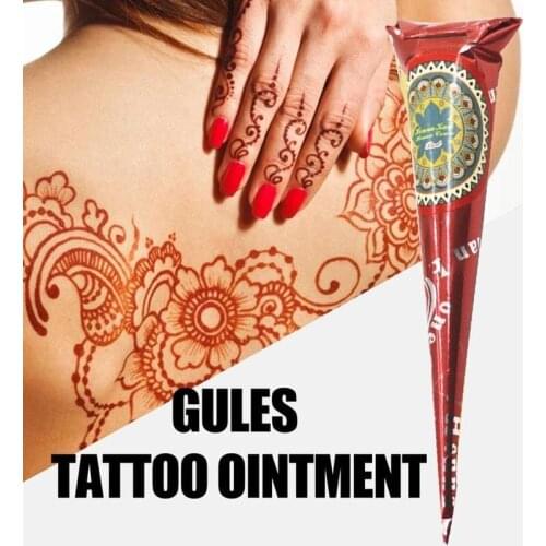 1PCS Red Henna Tattoo Paste Natural Henna Cones Indian For Temporary Body Cone Paint Tattoo Sticker Art Cream