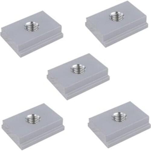M6 T-Track Slider Sliding Nut Aluminum Alloy T Slot Nut for Woodworking Tool Jigs Screw Slot Fastener 5Pcs