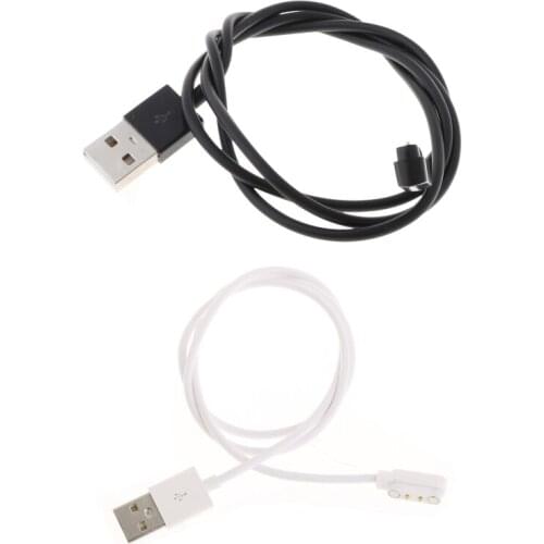 Magnetic Charge Charging Cable For Smart Watch with Magnetics Plug For 2 Pins Distances 4mm Black Novel Power Charger Cables