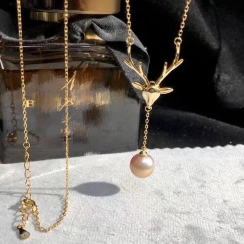 Trendy New S925 Sterling Silver Necklace Findings Jewelry Base Settings Mountings Parts for Akoya Edison Pearls, Coral, Jade